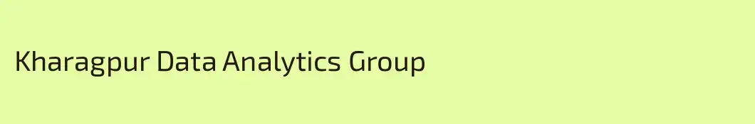 Kharagpur Data Analytics Group